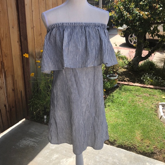 J Crew off shoulder ruffle dress - Picture 2 of 3